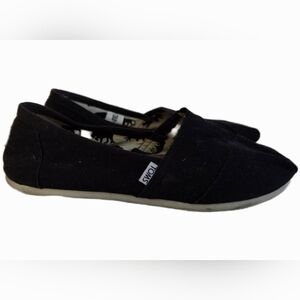 TOMS Women's Size12Classic Black Canvas Slip-On Alpargatas